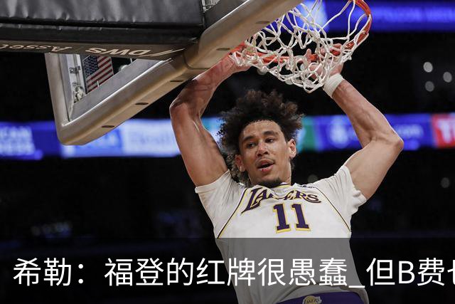 希勒：福登的红牌很愚蠢 但B费也应该被红牌罚下，如果罚就都得罚